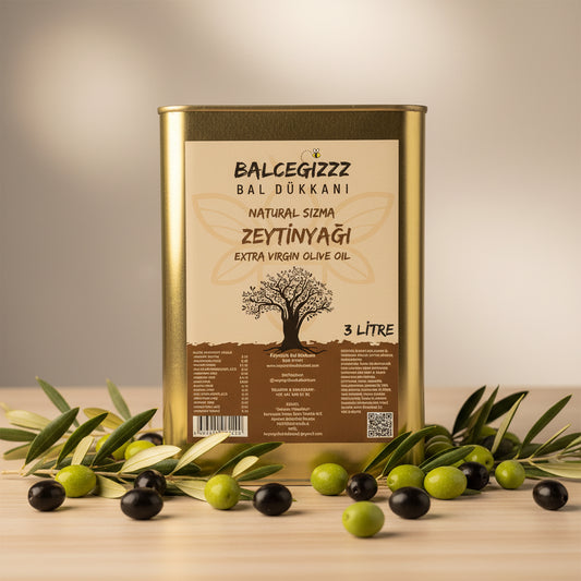 Doğal Köyceğiz Soğuk Sıkım Zeytinyağı 3 Litre - Balcegiz